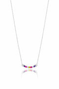 Multiple color stones necklace