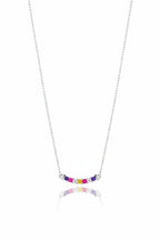 Multiple color stones necklace