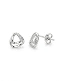 Sterling Silver Geometric Triangle Stud Earrings
