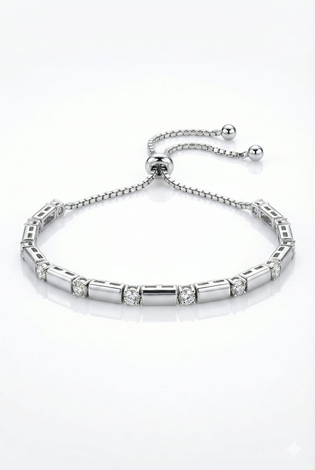 Silver Tone Adjustable Bolo Bracelet