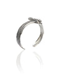 Majestic 29.82g 925 Italian Silver Eagle Head &amp; Feather Adjustable Cuff Bracelet