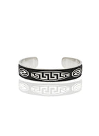 Statement 25.11g 925 Italian Silver Geometric Oval Cuff Bracelet