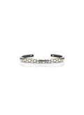 Sleek 16.33g 925 Italian Silver Honeycomb / Snake Scale Adjustable Cuff Bracelet