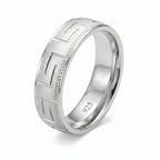 Classic 925 Italian Silver Greek Key Pattern Band Ring