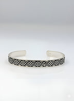 Intricate 22.12g 925 Italian Silver Celtic Interlace Adjustable Cuff Bracelet