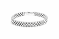 Silver Presidential Link Bracelet (23cm) - High Polish Mens Watch Style Chain