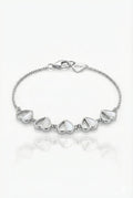 925 Sterling Silver Heart Link Bracelet