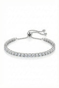 Silver Tone Adjustable Tennis Bracelet