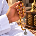 Rosace Dorée · Golden Tiger Eye Tasbih – 33 Beads