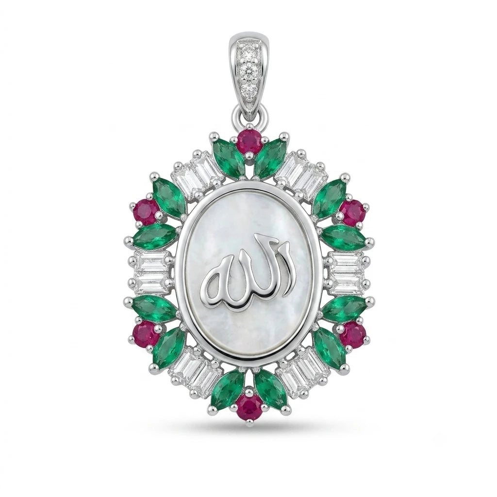 Médaillon Allah — 925 Italian Silver Allah Pendant