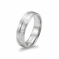 Silver ring with '925' stamp on a white background