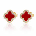 Gilded Clover Stud Earrings
