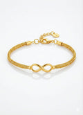 Gold Color Plated 925 Sterling Silver Infinity Bracelet