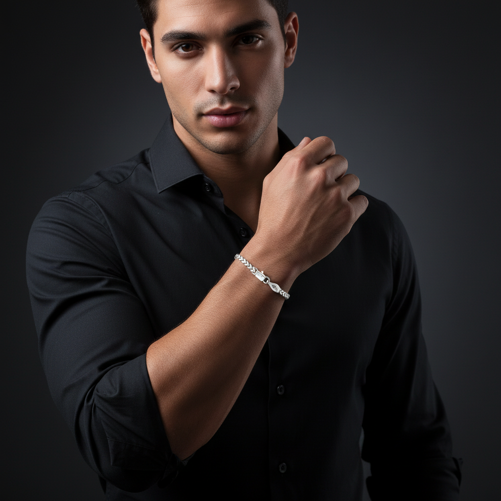 Le Franco Arrow Chain Bracelet - Lifestyle Wearing Shot