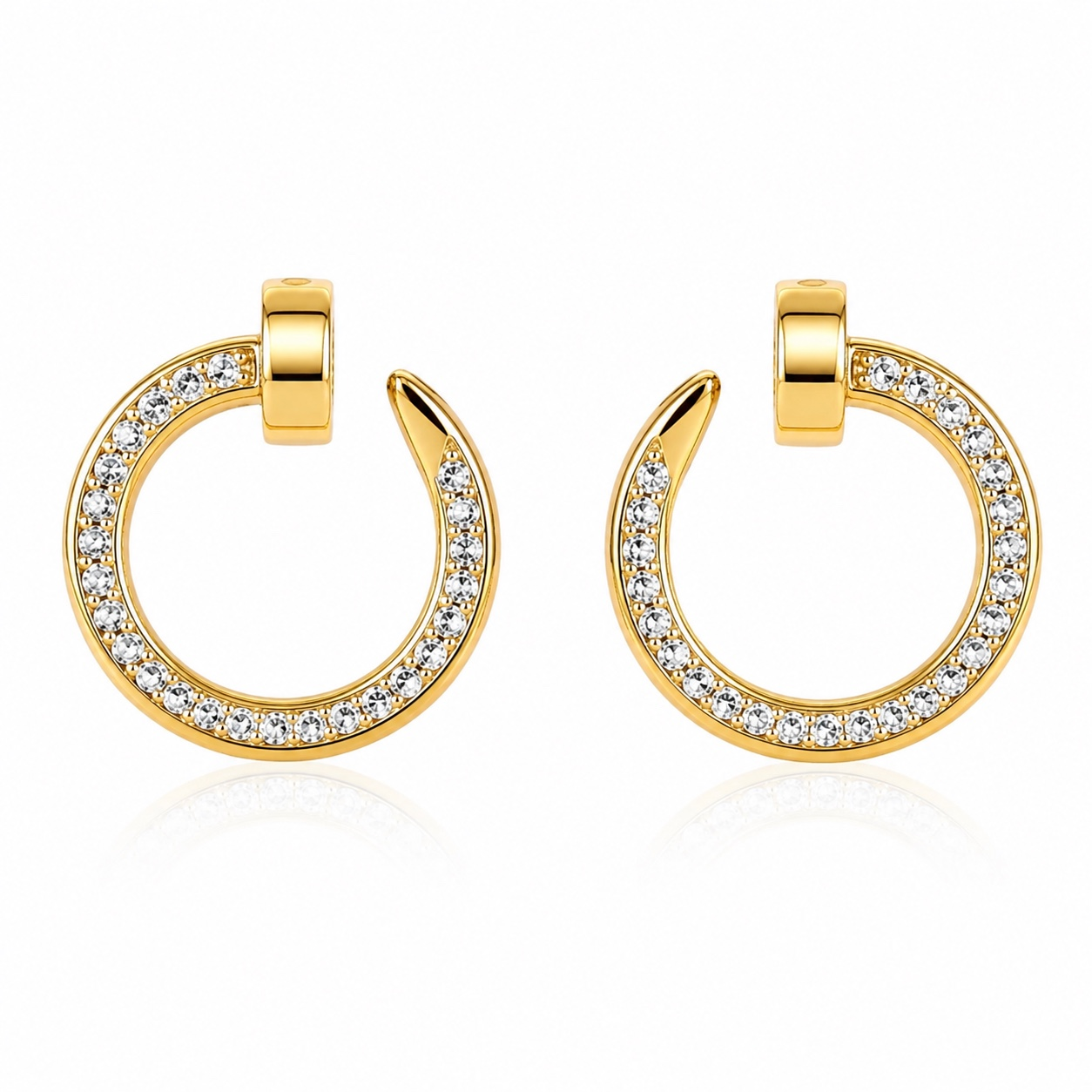 Radiant Gilded Nail Pavé Studs