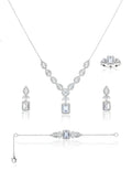 American Diamond Silver Jewelry Set