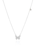 Silver Butterfly Pendant Necklace