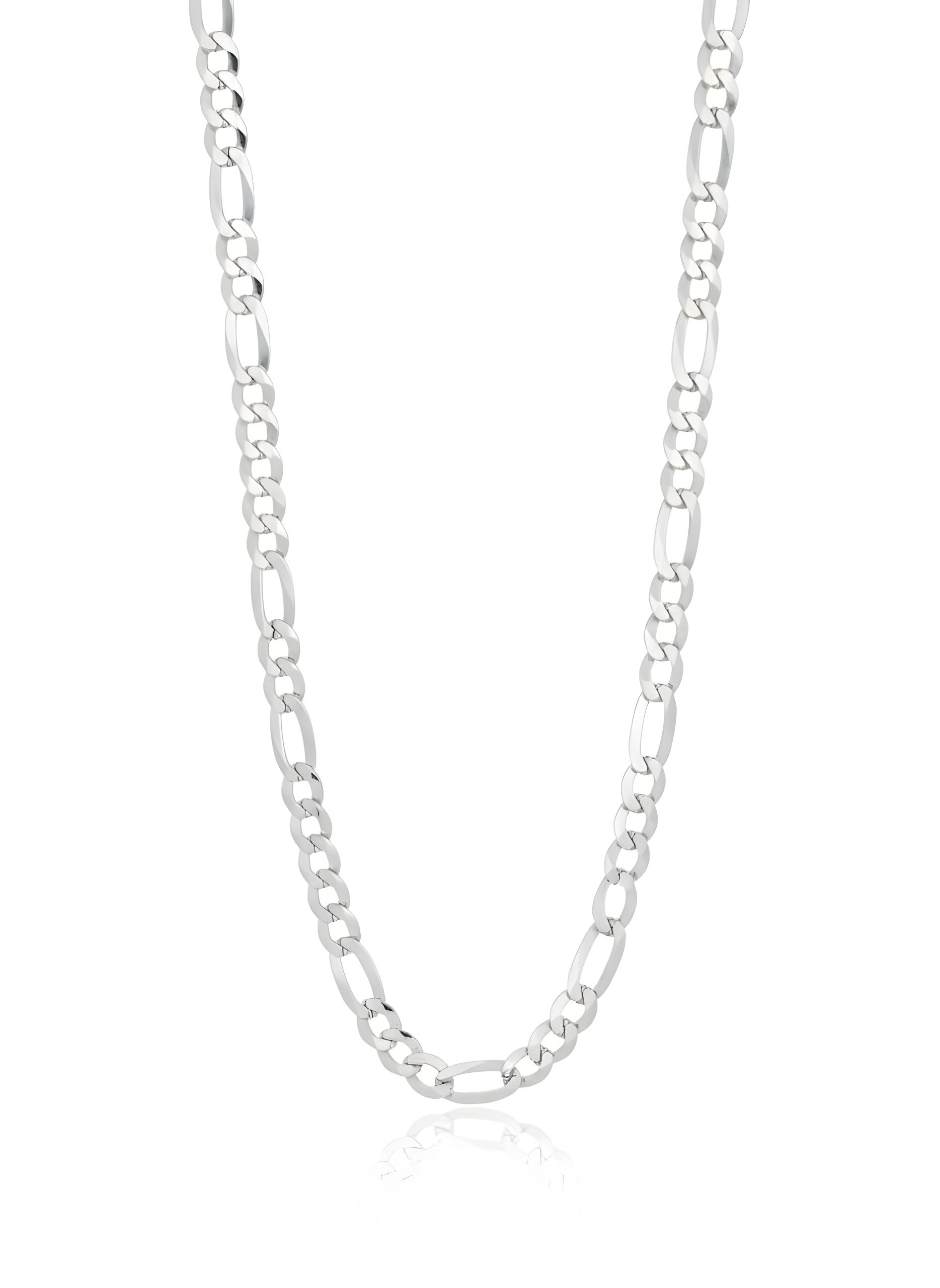 Classic 925 Italian Silver Figaro Chain Necklace