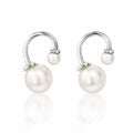 Luna Pearl Arc Drop Earrings