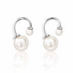 Luna Pearl Arc Drop Earrings