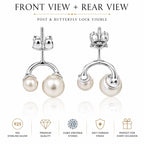Luna Pearl Arc Drop Earrings