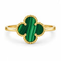 Trèfle Malachite Ring