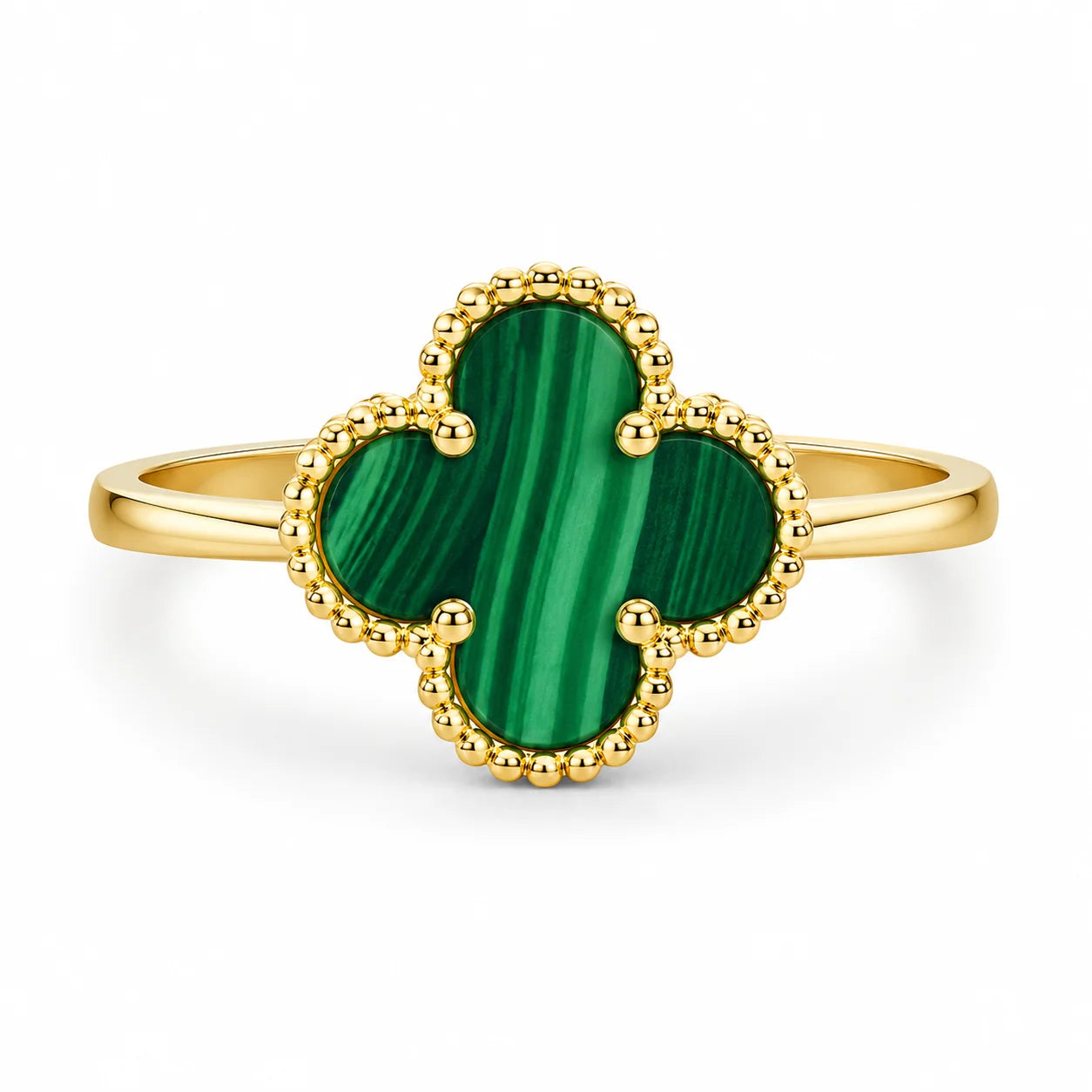 Trèfle Malachite Ring