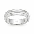 Silver ring with '925' stamp on a white background