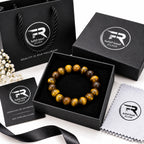Éclat Fauve · Men's Tiger Eye Beaded Bracelet