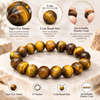Éclat Fauve · Men's Tiger Eye Beaded Bracelet